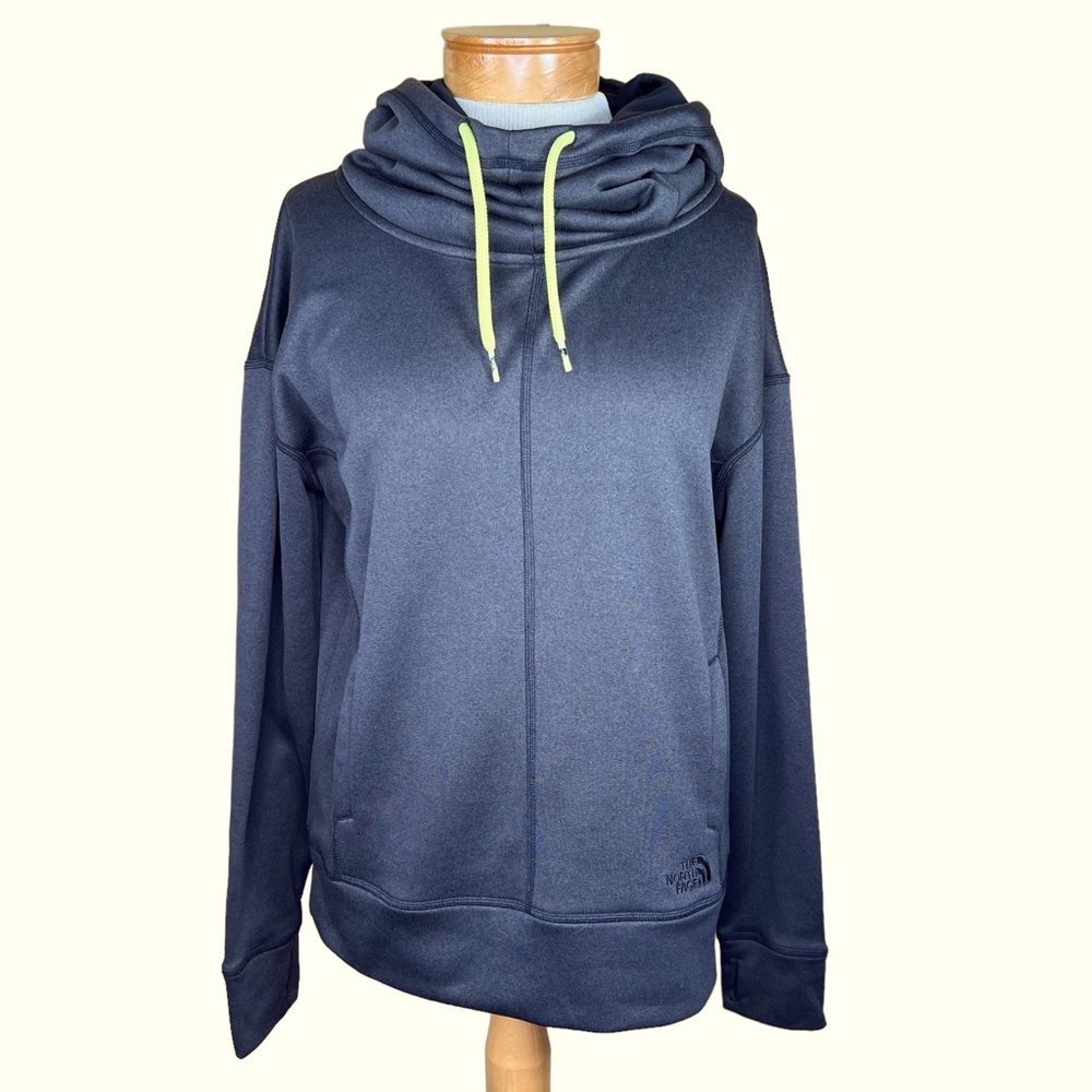 The North Face Women’s Charcoal Gray Lanna Funnel Neck Fleece Lined Hoodie M EUC